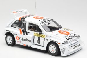 MG Metro 6R4 #8 P. Eklund / D. Whittock Rally Finland 1986 Sun Star 1:18 5536 Metāls — attēls 6 no 8