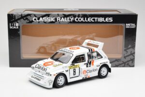 MG Metro 6R4 #8 P. Eklund / D. Whittock Rally Finland 1986 Sun Star 1:18 5536 Metāls — attēls 8 no 8