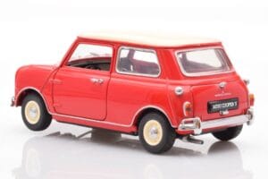 Mini Cooper 1275 S Sarkans Kyosho 1:18 8840 Metāls — attēls 7 no 8