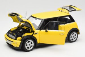 Mini Cooper One R50 Aerodinamikas Pakete Dzeltens Kyosho 1:18 80430148553 Metāls — attēls 2 no 8