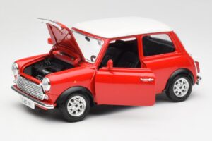 Mini Cooper Sarkans Bburago 1:18 3379 Metāls — attēls 2 no 8