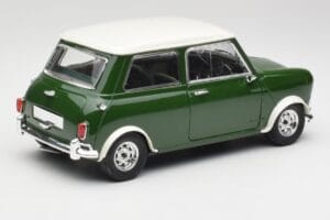 Mini Cooper S British Racing Zaļš & Old English Balts Solido 1:18 8021 Metāls — attēls 3 no 8