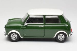 Mini Cooper S British Racing Zaļš & Old English Balts Solido 1:18 8021 Metāls — attēls 4 no 8