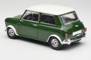Mini Cooper S British Racing Zaļš & Old English Balts Solido 1:18 8021 Metāls — attēls 7 no 8