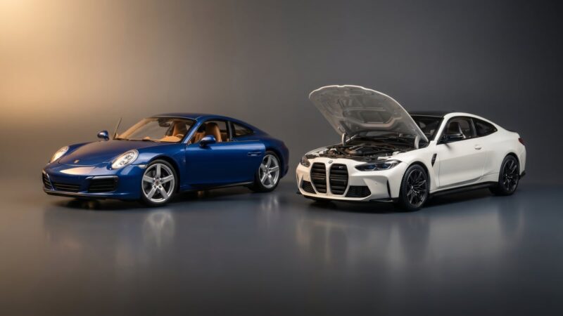 Minichamps vai AUTOart: kurš 1:18 ir labāks?