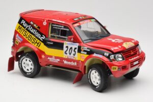 Mitsubishi Pajero Rallye Raid #205 Paris-Dakar Rally 2001 Solido 1:18 9022 Metāls — attēls 6 no 8