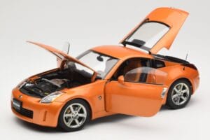 Nissan 350Z Z33 Sunset Orange AUTOart 1:18 77312 Metāls — attēls 2 no 8