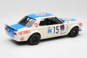Nissan Skyline 2000GT-R KPGC10 #15 K. Takahashi Nissan Works JTCC 1972 Kyosho 1:18 08122B Metāls — attēls 3 no 8
