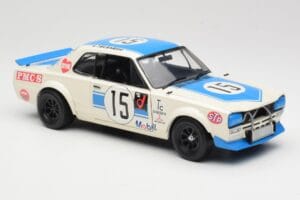 Nissan Skyline 2000GT-R KPGC10 #15 K. Takahashi Nissan Works JTCC 1972 Kyosho 1:18 08122B Metāls — attēls 6 no 8