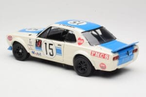 Nissan Skyline 2000GT-R KPGC10 #15 K. Takahashi Nissan Works JTCC 1972 Kyosho 1:18 08122B Metāls — attēls 7 no 8