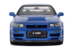 Nissan Skyline GT-R R34 NISMO Z-Tune Bayside Blue Otto 1:12 G082 Sveķi — attēls 2 no 4