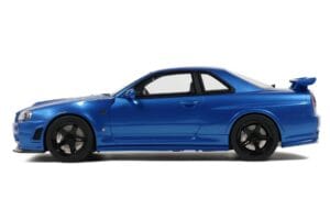 Nissan Skyline GT-R R34 NISMO Z-Tune Bayside Blue Otto 1:12 G082 Sveķi — attēls 4 no 4