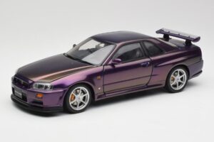 Nissan Skyline GT-R R34 V-Spec Midnight Lillā AUTOart 1:18 77305 Metāls