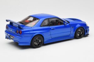 Nissan Skyline GT-R R34 NISMO Z-Tune Bayside Zils AUTOart 1:18 77354 Kompozīts — attēls 3 no 8