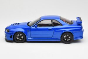 Nissan Skyline GT-R R34 NISMO Z-Tune Bayside Zils AUTOart 1:18 77354 Kompozīts — attēls 4 no 8