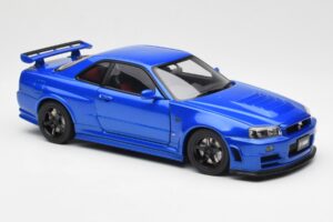 Nissan Skyline GT-R R34 NISMO Z-Tune Bayside Zils AUTOart 1:18 77354 Kompozīts — attēls 6 no 8