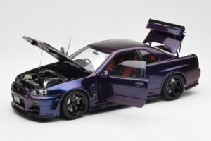 Nissan Skyline GT-R R34 NISMO Z-Tune Midnight Lillā III AUTOart 1:18 77464 Kompozīts — attēls 2 no 8