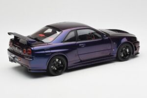 Nissan Skyline GT-R R34 NISMO Z-Tune Midnight Lillā III AUTOart 1:18 77464 Kompozīts — attēls 3 no 8