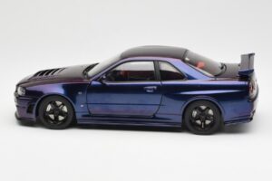 Nissan Skyline GT-R R34 NISMO Z-Tune Midnight Lillā III AUTOart 1:18 77464 Kompozīts — attēls 4 no 8