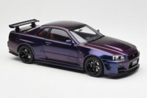 Nissan Skyline GT-R R34 NISMO Z-Tune Midnight Lillā III AUTOart 1:18 77464 Kompozīts — attēls 6 no 8