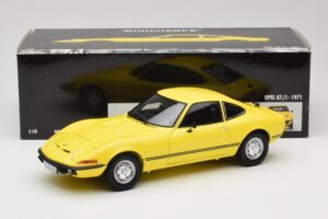 Opel GT/J Dzeltens Minichamps 1:18 180049021 Metāls — attēls 8 no 8
