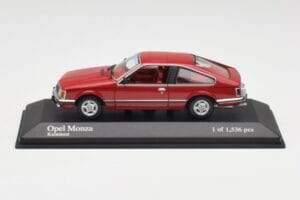 Opel Monza A Sarkans Minichamps 1:43 400045121 Metāls