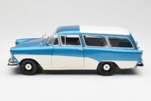 Opel Rekord P1 Caravan Zils Metallic Minichamps 1:18 180043210 Metāls — attēls 4 no 8