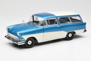Opel Rekord P1 Caravan Zils Metallic Minichamps 1:18 180043210 Metāls
