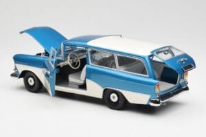Opel Rekord P1 Caravan Zils Metallic Minichamps 1:18 180043210 Metāls — attēls 5 no 8