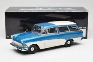 Opel Rekord P1 Caravan Zils Metallic Minichamps 1:18 180043210 Metāls — attēls 8 no 8