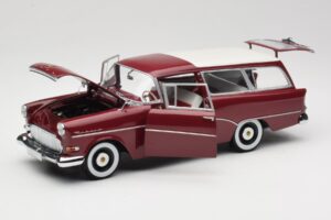 Opel Rekord P1 Caravan Sarkans Minichamps 1:18 180043211 Metāls — attēls 2 no 8