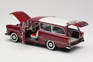 Opel Rekord P1 Caravan Sarkans Minichamps 1:18 180043211 Metāls — attēls 5 no 8