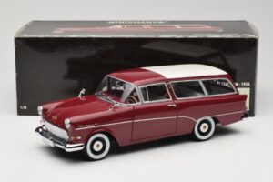 Opel Rekord P1 Caravan Sarkans Minichamps 1:18 180043211 Metāls — attēls 8 no 8