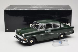 Opel Rekord P1 Polizei Minichamps 1:18 180043290 Metāls — attēls 8 no 8