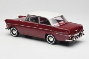 Opel Rekord P2 Tumši Sarkans & Balts BoS Models 1:18 BOS415 Sveķi — attēls 5 no 6