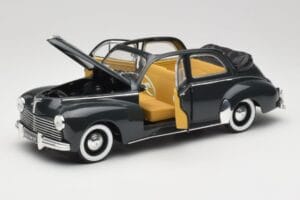 Peugeot 203 Kabriolets Melns Solido 1:18 8156 Metāls — attēls 2 no 8