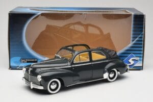 Peugeot 203 Kabriolets Melns Solido 1:18 8156 Metāls — attēls 8 no 8