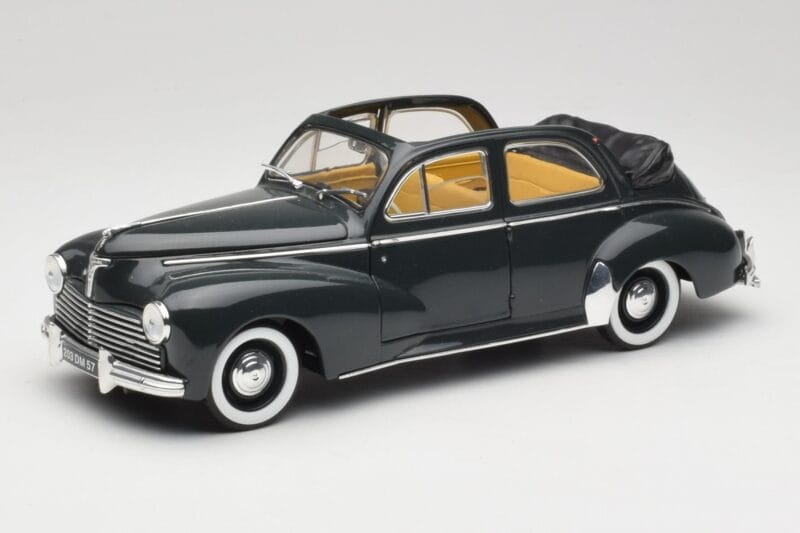 Peugeot 203 Kabriolets Melns Solido 1:18 8156 Metāls