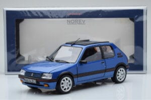 Peugeot 205 GTi 1.9 Ar Jumta Logu Miami Zils Norev 1:18 184844 Metāls — attēls 8 no 8