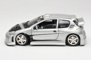 Peugeot 206 MTK Sudrabs Solido 1:18 1817 Metāls — attēls 4 no 8