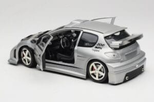 Peugeot 206 MTK Sudrabs Solido 1:18 1817 Metāls — attēls 5 no 8