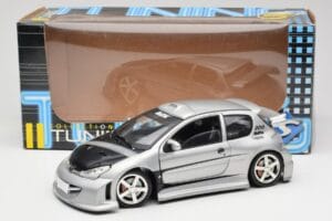 Peugeot 206 MTK Sudrabs Solido 1:18 1817 Metāls — attēls 8 no 8