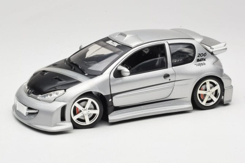 Peugeot 206 MTK Sudrabs Solido 1:18 1817 Metāls