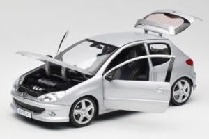 Peugeot 206 RC Aluminium Sudrabs Norev 1:18 184726 Metāls — attēls 2 no 8
