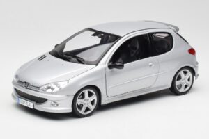Peugeot 206 RC Aluminium Sudrabs Norev 1:18 184726 Metāls
