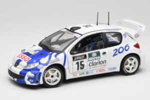 Peugeot 206 WRC #15 G. Panizzi / H. Panizzi WRC 1999 Solido 1:18 9016 Metāls