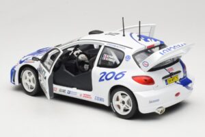 Peugeot 206 WRC #15 G. Panizzi / H. Panizzi WRC 1999 Solido 1:18 9016 Metāls — attēls 5 no 8