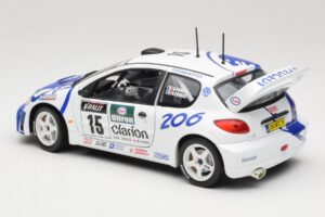 Peugeot 206 WRC #15 G. Panizzi / H. Panizzi WRC 1999 Solido 1:18 9016 Metāls — attēls 7 no 8