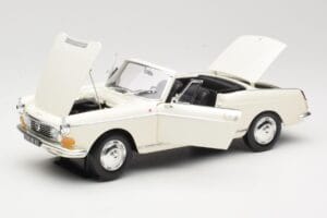 Peugeot 404 Kabriolets Balts Norev 1:18 184746 Metāls — attēls 2 no 8