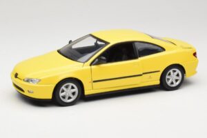 Peugeot 406 Coupe Dzeltens Gate 1:18 01022 Metāls